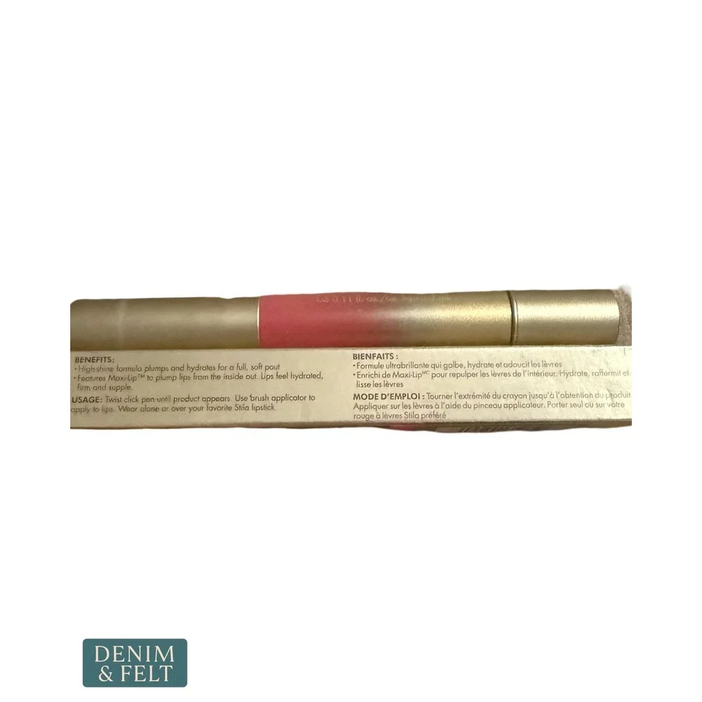 NEW Stile Plumping Lip Glaze Davina Pink High Shine Gloss 0.11oz